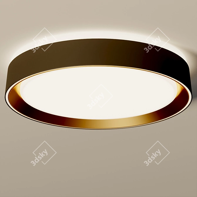 Modern LED Flushmount Lighting Fixture 3D model image 3