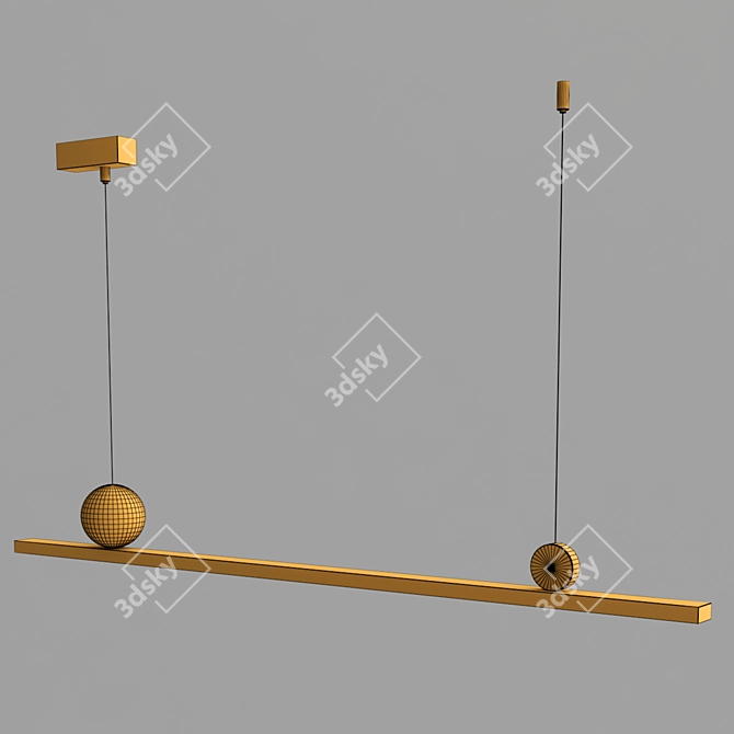 Contemporary Design Amram Ball Light 3D model image 3