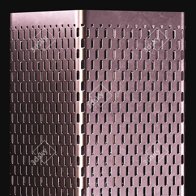 Metal Perforated Columns 500x500x2500mm 3D model image 5