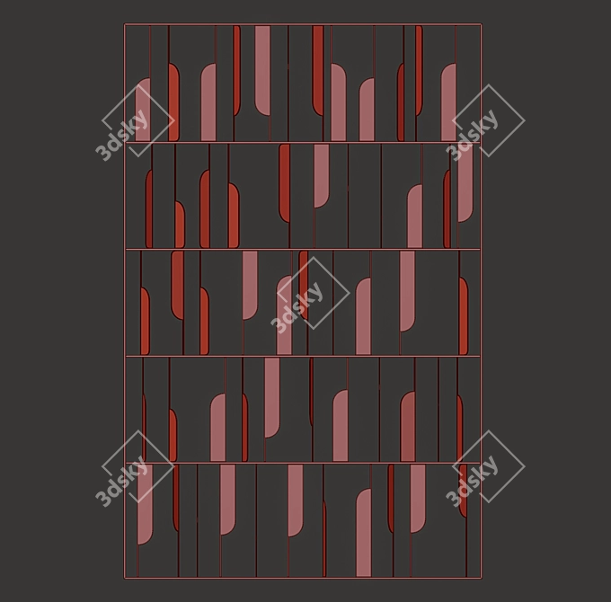 Decorative Room DividerPanel|Screen|Curtain 3D model image 4