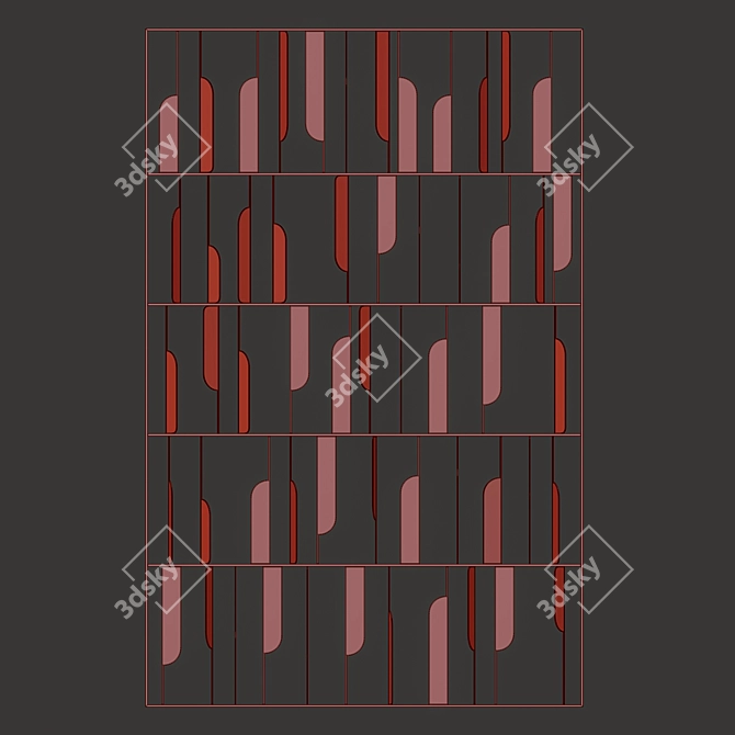 Decorative Room DividerPanel|Screen|Curtain 3D model image 6