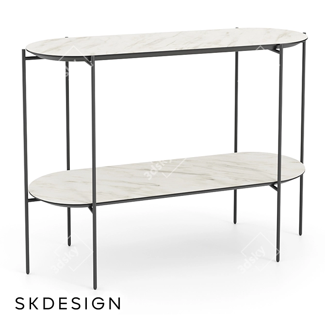 Modern Capri Console Table 3D model image 1