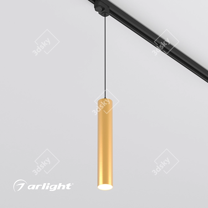 Adjustable Cylinder Pendant Light 3D model image 2