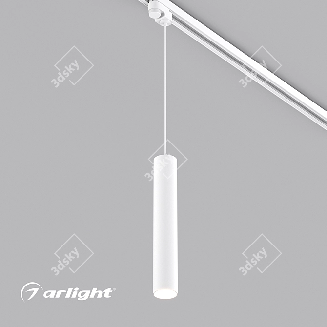 Adjustable Cylinder Pendant Light 3D model image 3