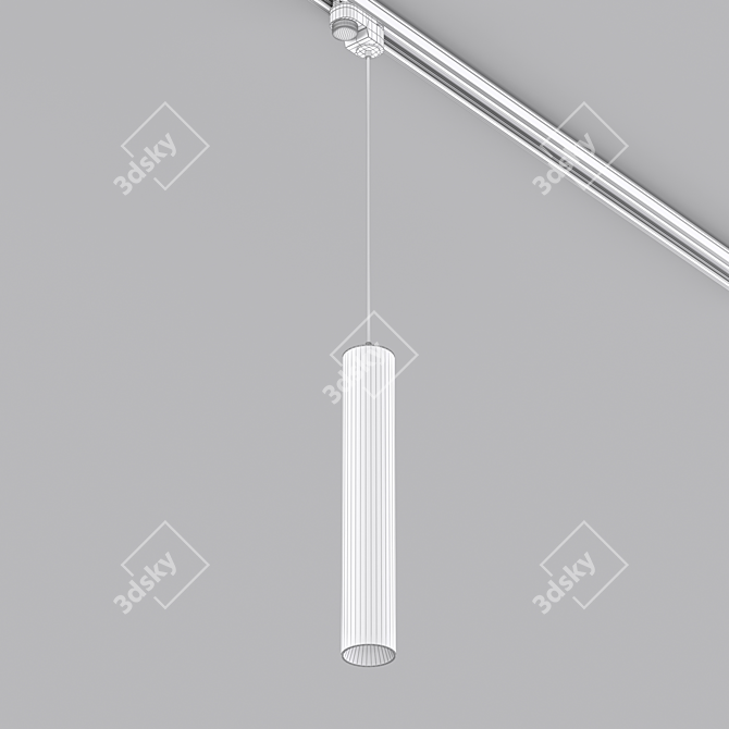 Adjustable Cylinder Pendant Light 3D model image 5