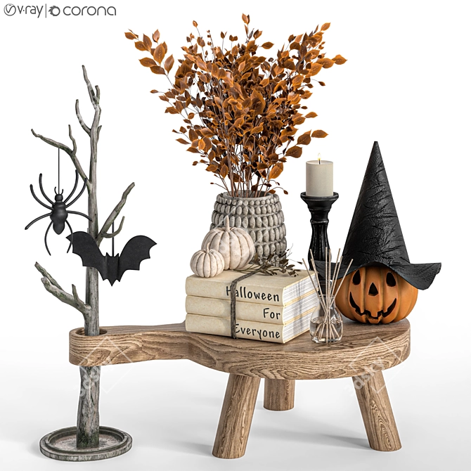 Halloween Decoration Set 3D Models 3D model image 1