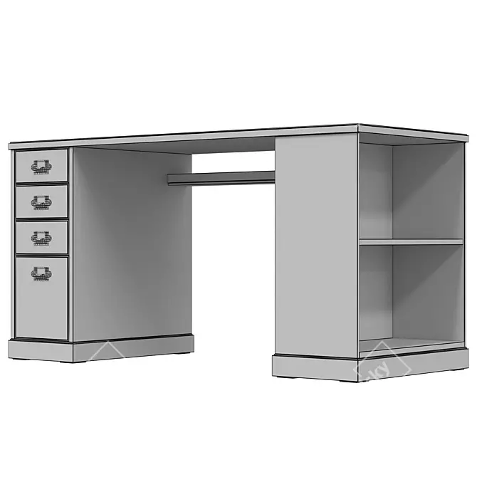 Modern Scandinavian Design Desk 3D model image 7