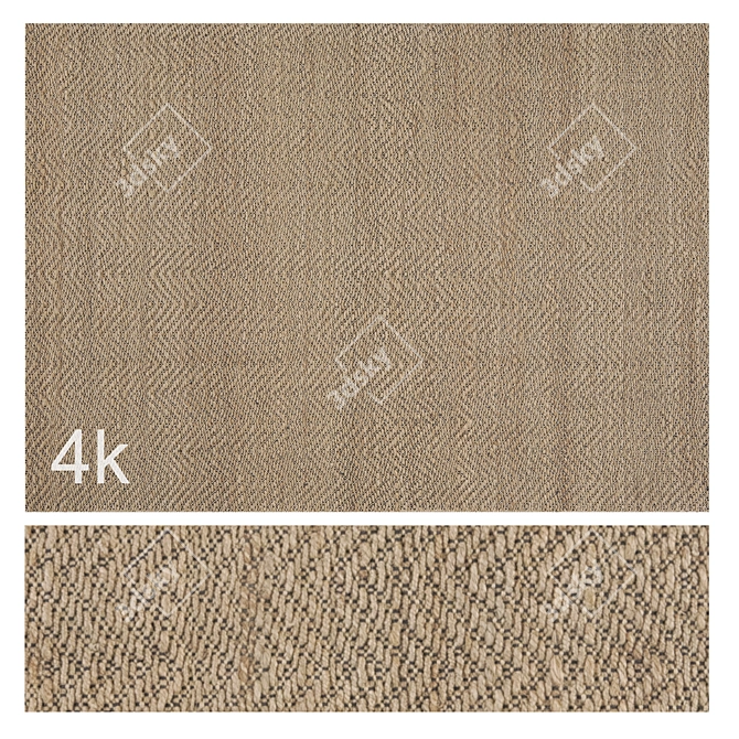 Jute Braided Carpet Set - 4K 3D model image 6