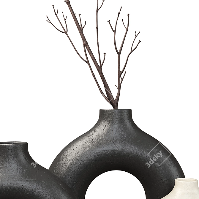 Zen Harmony Vases & Branches 3D model image 2