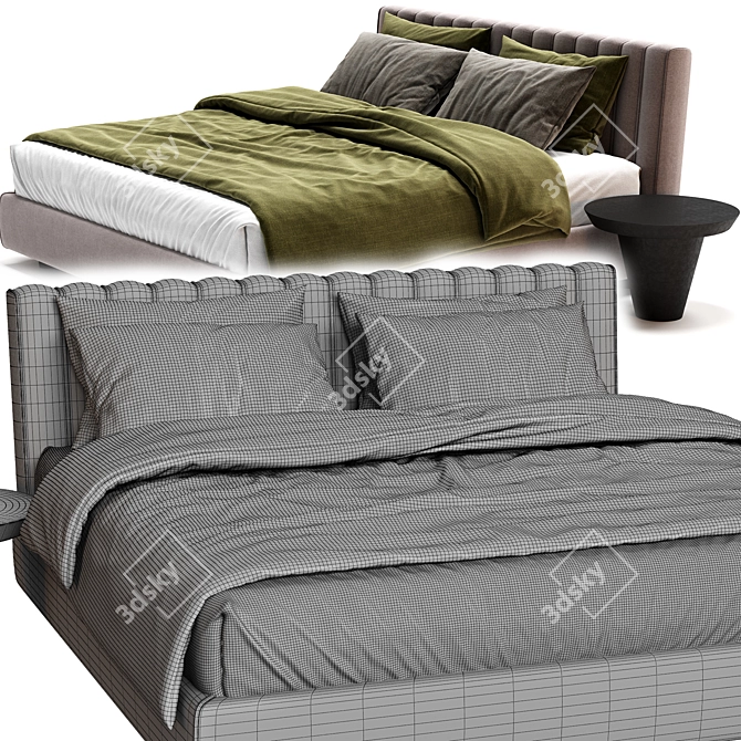 Modern Tallin Oasis Bed Furniture 3D model image 4