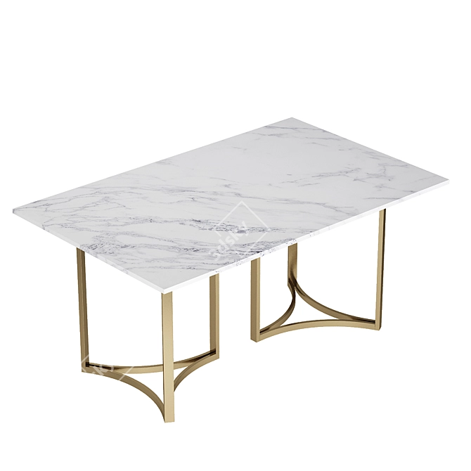 Capri Dining Table: Elegant and Chic 3D model image 1