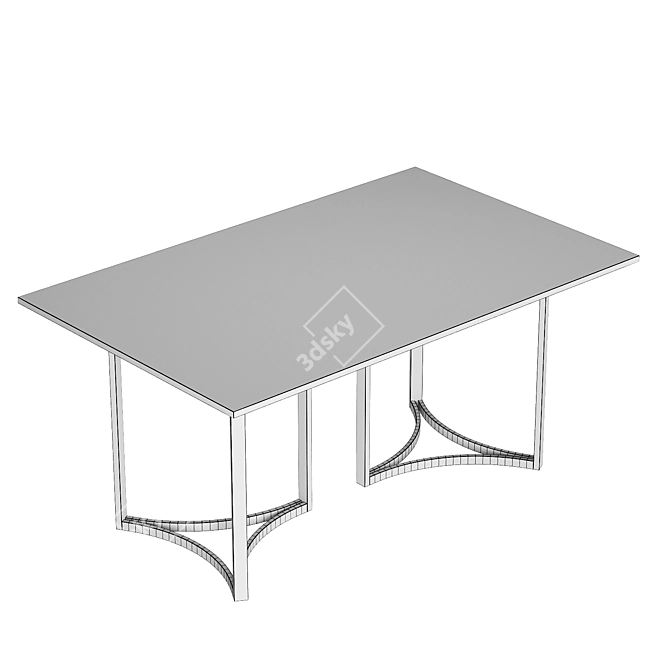 Capri Dining Table: Elegant and Chic 3D model image 3