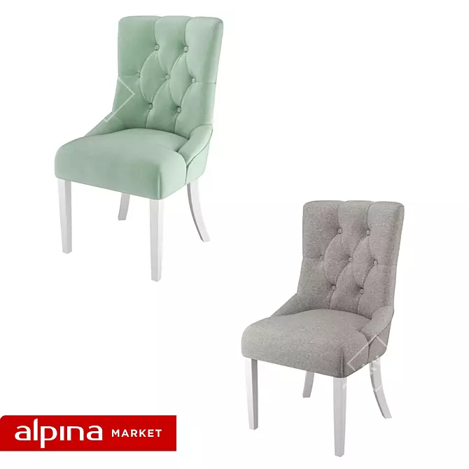 Elegant Classic Ashley Chair-Lounge 3D model image 4