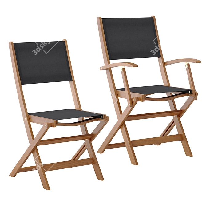 Foldable Outdoor Camping Chairs 3D model image 1