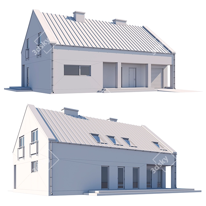 Modern Home: Millimeter Units 3D model image 3