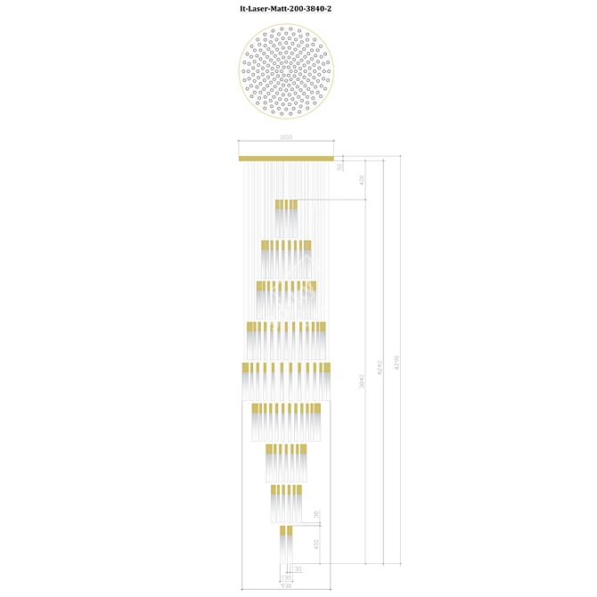 Каскадная Люстра Integrator IT-Laser-Matt 3D model image 2
