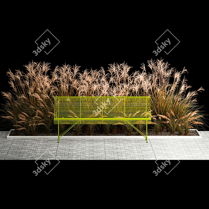 Urban Oasis Bench Set 3D model image 2