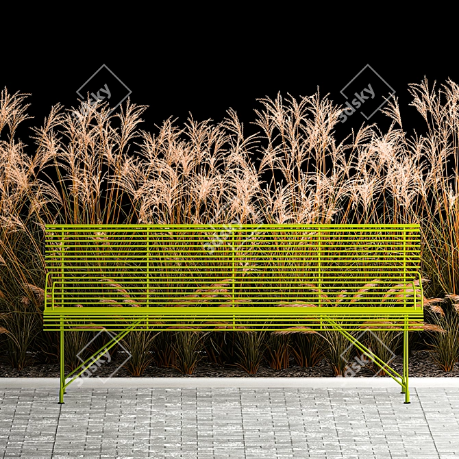 Urban Oasis Bench Set 3D model image 4