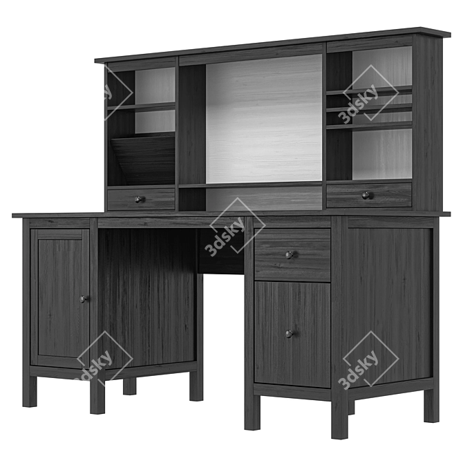 IKEA HEMNES Desk Extension Set 3D model image 3