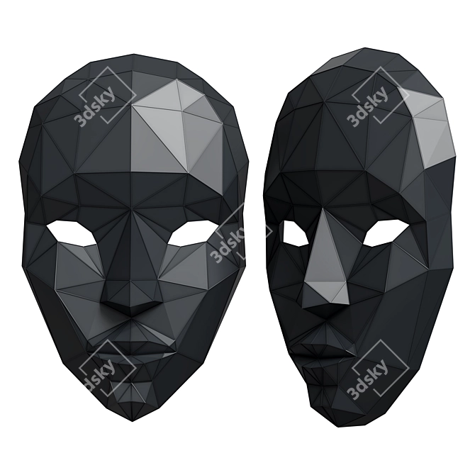 Venice Mask Papercraft Pattern Kit 3D model image 4