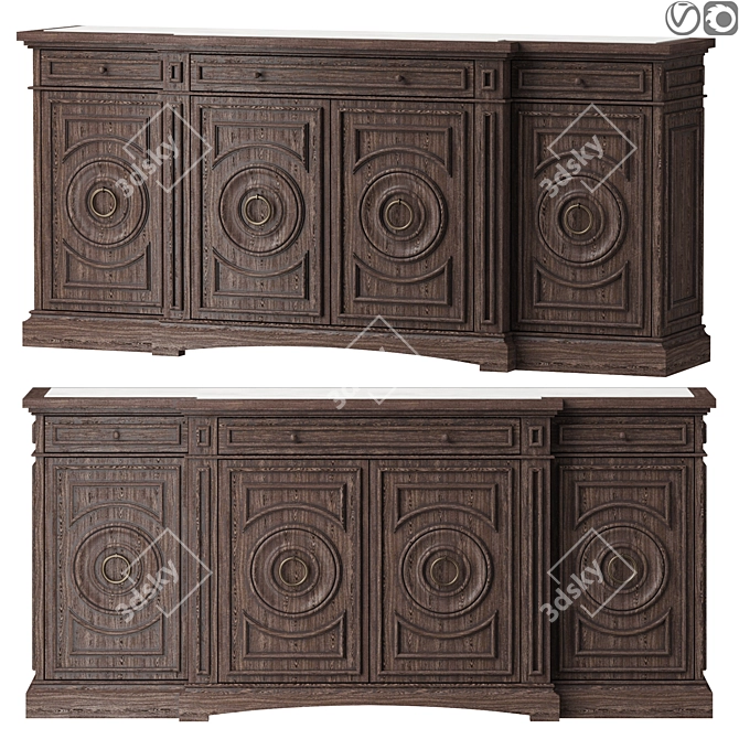 Regal Baker Emperor Sideboard 3D model image 1