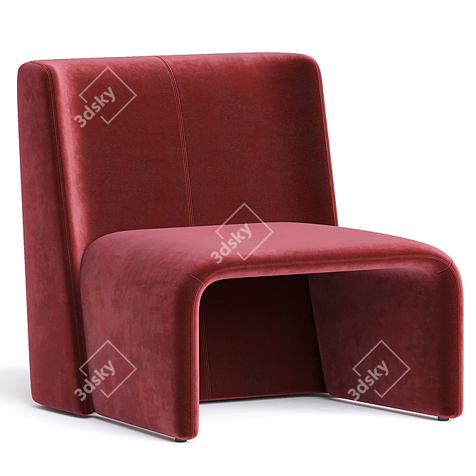 Modern Leather Armchair Legacy by Domkapa 3D model image 1