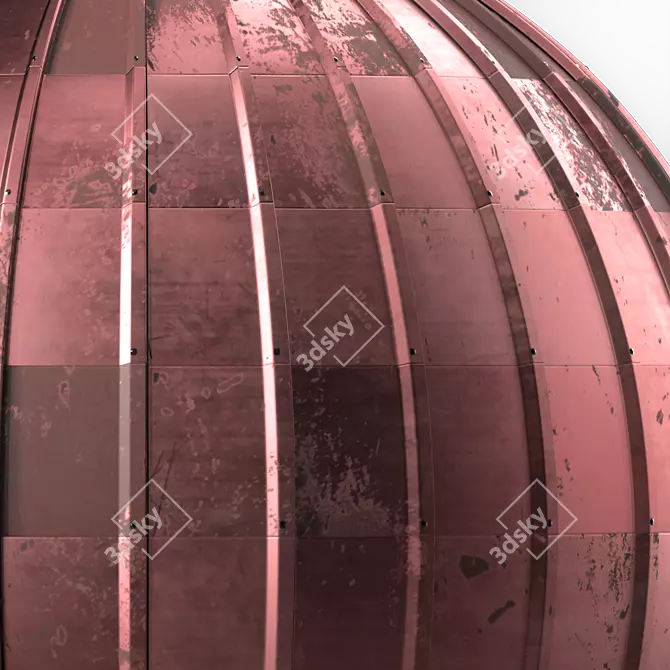 Seamless Metal Roofing Texture 4k 3D model image 5