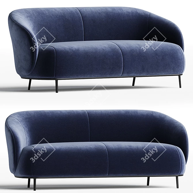 Natuzzi Botanic Sofa: Luxurious Comfort 3D model image 1