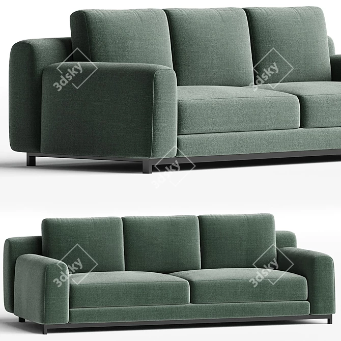 Modern Elegance: Natuzzi Leaf Sofa 3D model image 1