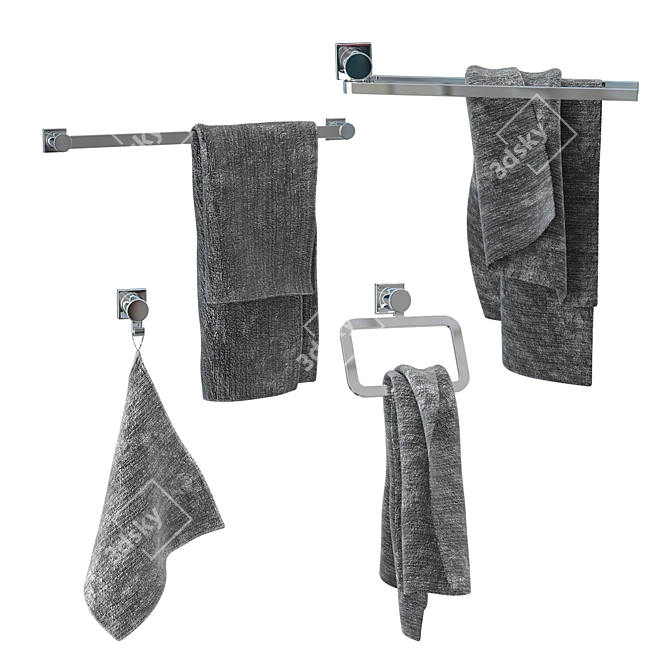 GROHE Allure Bathroom Accessories Set 3D model image 2