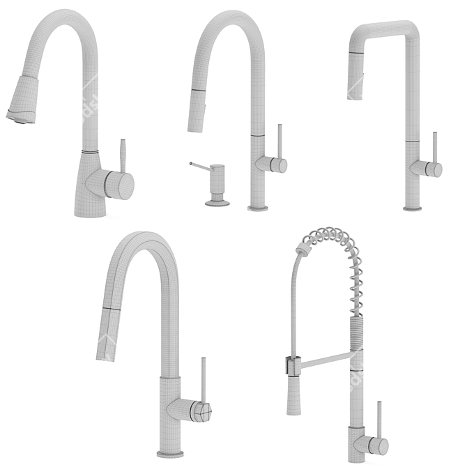 VIGO Kitchen Faucets Bundle - Renders, FBX, OBJ 3D model image 8