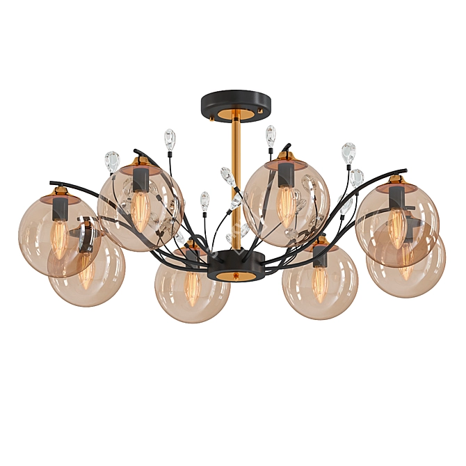 Ornate Ceiling Light Fixture. 3D model image 1