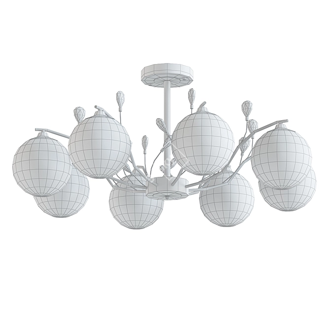 Ornate Ceiling Light Fixture. 3D model image 2