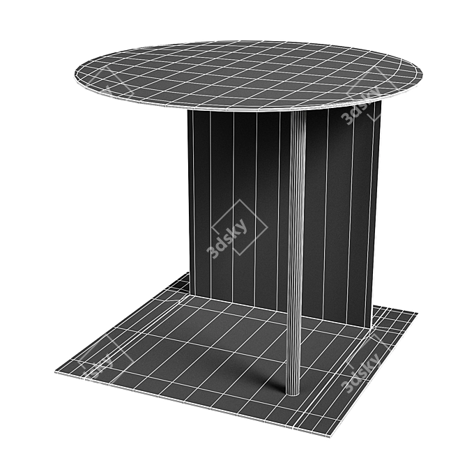 Title: Modern Geometric Floating Side Table 3D model image 3