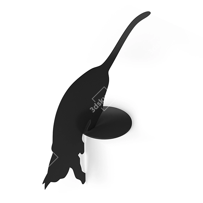 Italian Cat Shadow Decor Statue 3D model image 3