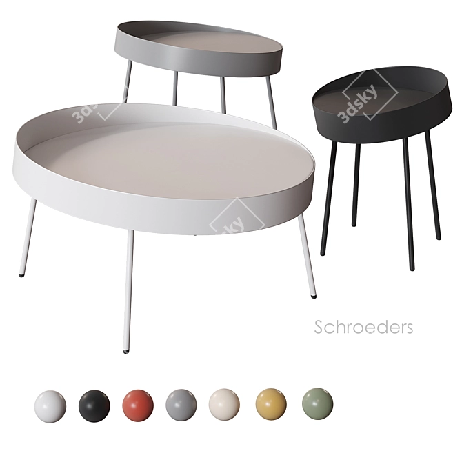 Schroeders Metal Coffee Table 3D model image 2