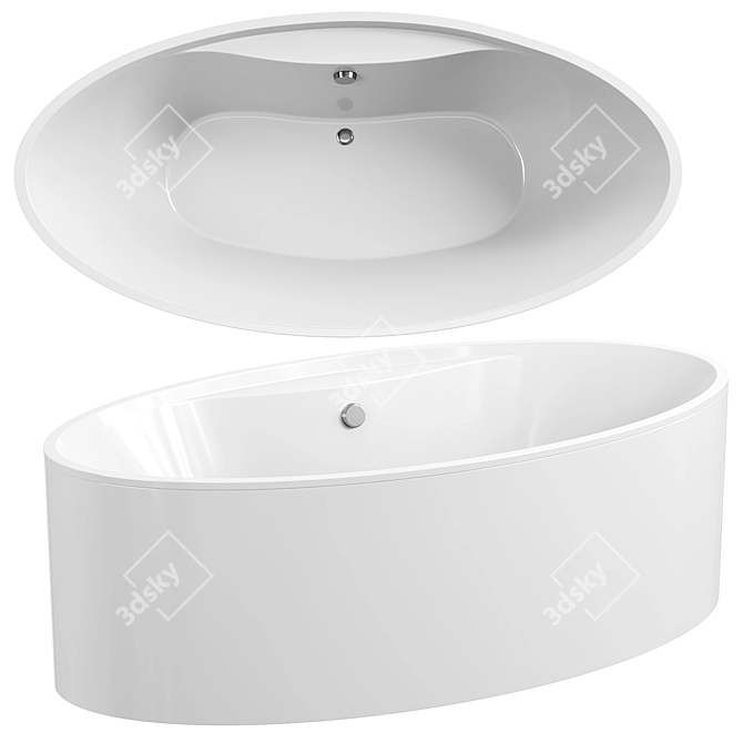 Alpen Ventura Acrylic Bathtub 194x100 3D model image 1