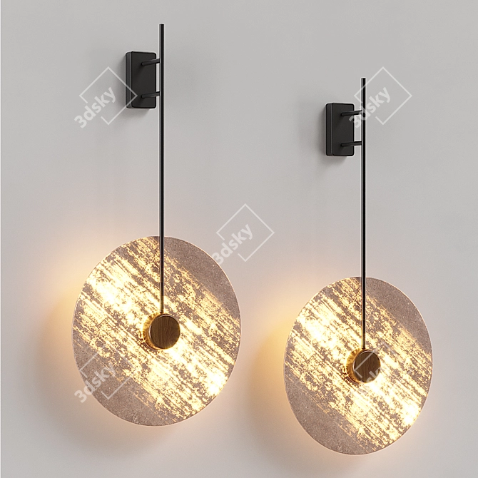 Elegant Joar Wall Lamp 3D model image 4