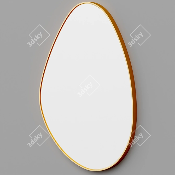 Shimmer Brass Drop Mirror 3D model image 2