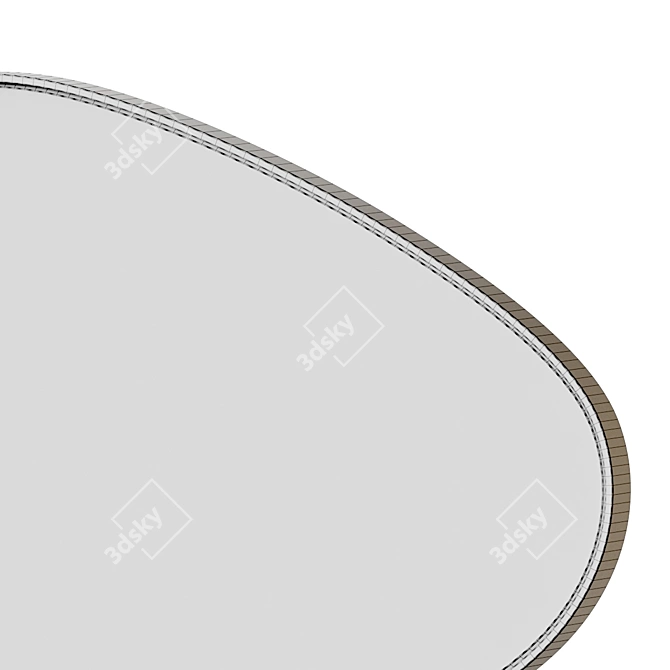 Shimmer Brass Drop Mirror 3D model image 5