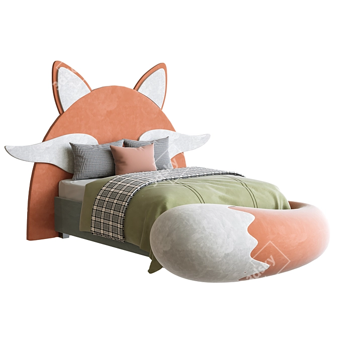 Fox Cub Kids Bed Set 3D model image 4