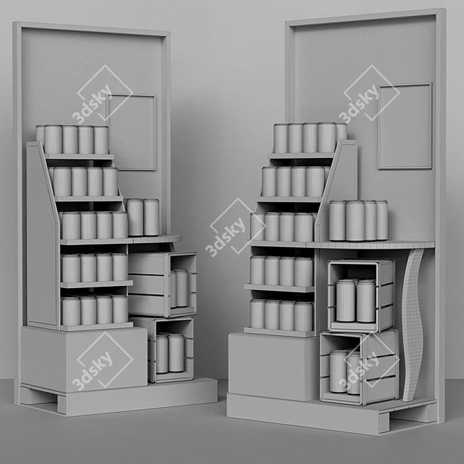 Beer Display Stand Models Archive 3D model image 2