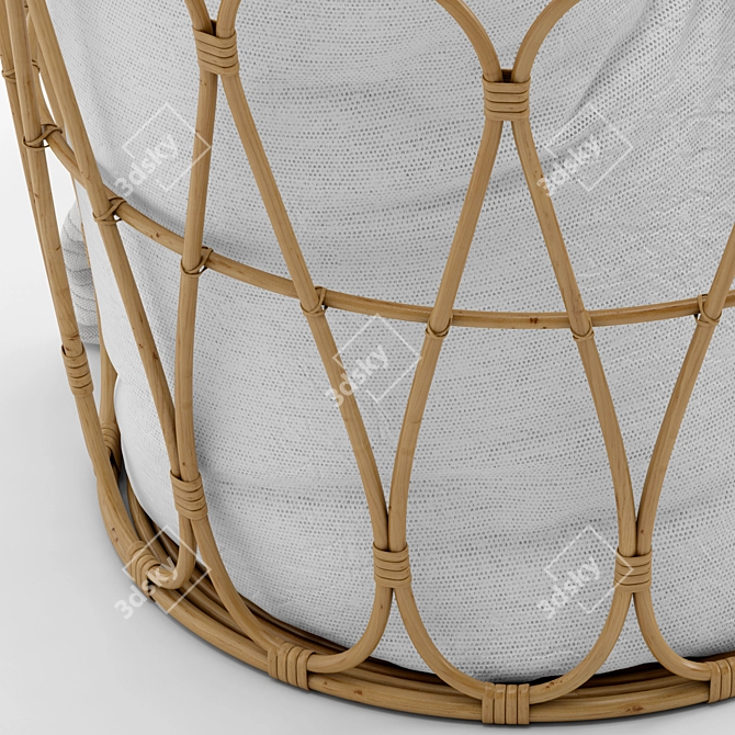 Cozy Basket Set with Blanket 3D model image 5