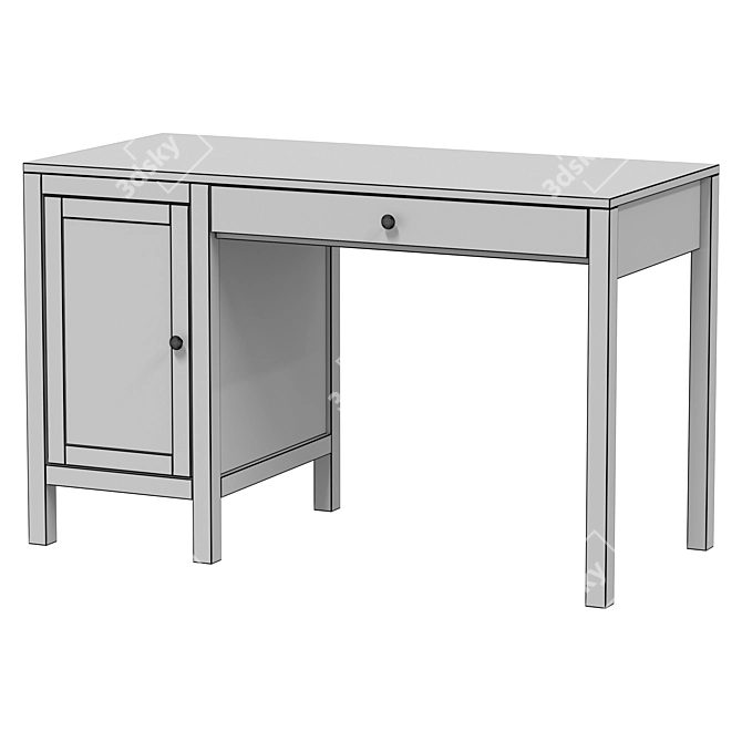 Minimalist HEMNES Desk: Sleek Design 3D model image 5