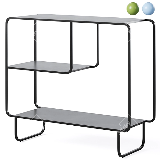 Minimalist Alana Storage Console 3D model image 1