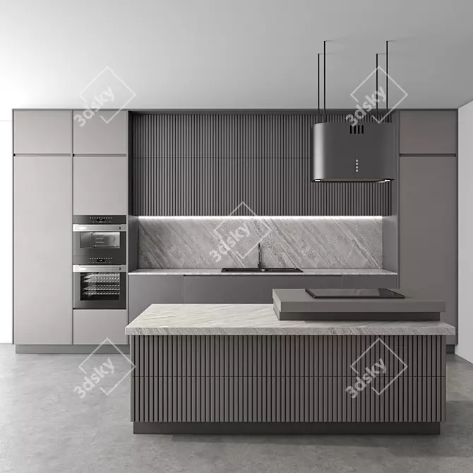 3ds Max 2017 Kitchen Model 3D model image 1