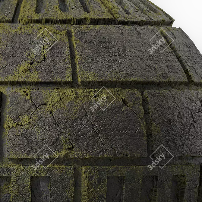 Paving Stone Wall Texture Pack 3D model image 9