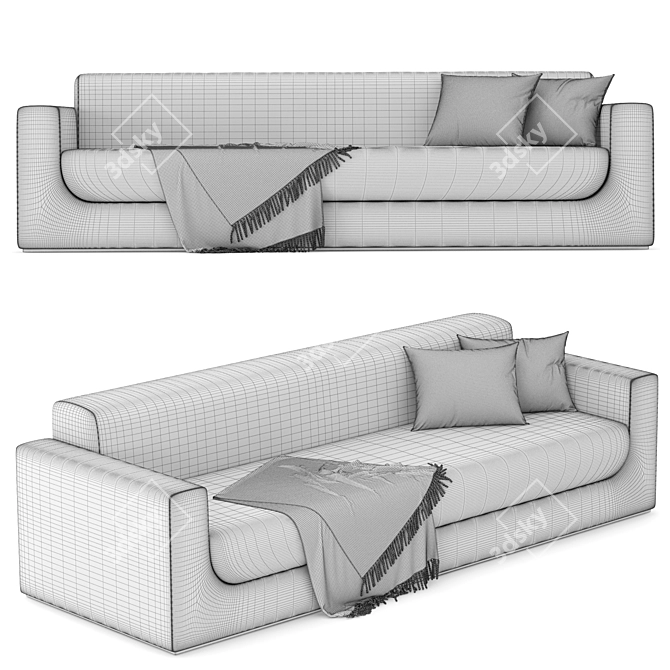 Modern Chic RH Sofa 3D model image 6