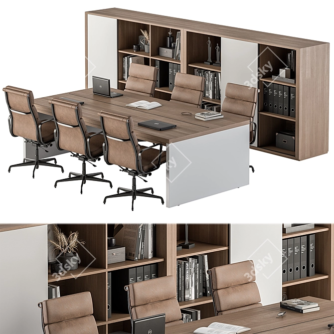 Office Furniture 390 Meeting Table 3D model image 2