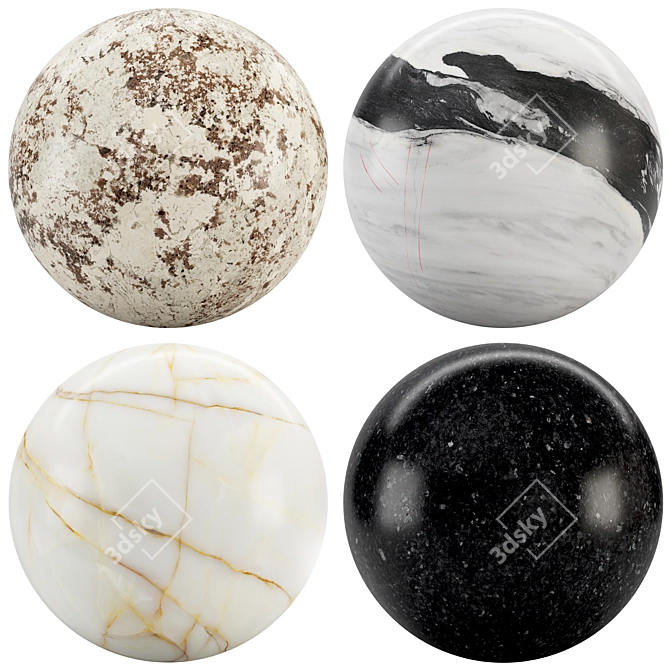 Marble Texture Collection Set 3D model image 1